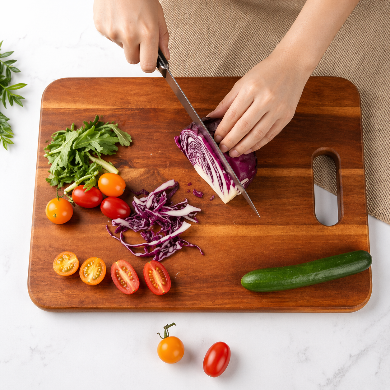 ChatGPT Image Apr 25, 2026, 12_20_26 AM Premium Wooden Chopping Board | Durable Kitchen Cutting Board with Handle Grip - Image 1